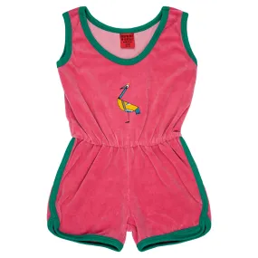 Velour jumpsuit- crane lake: Size 2-3Y