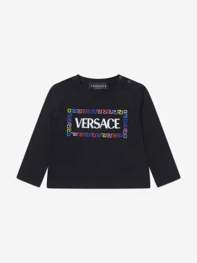 Versace Baby Girls Long Sleeve Logo T-Shirt