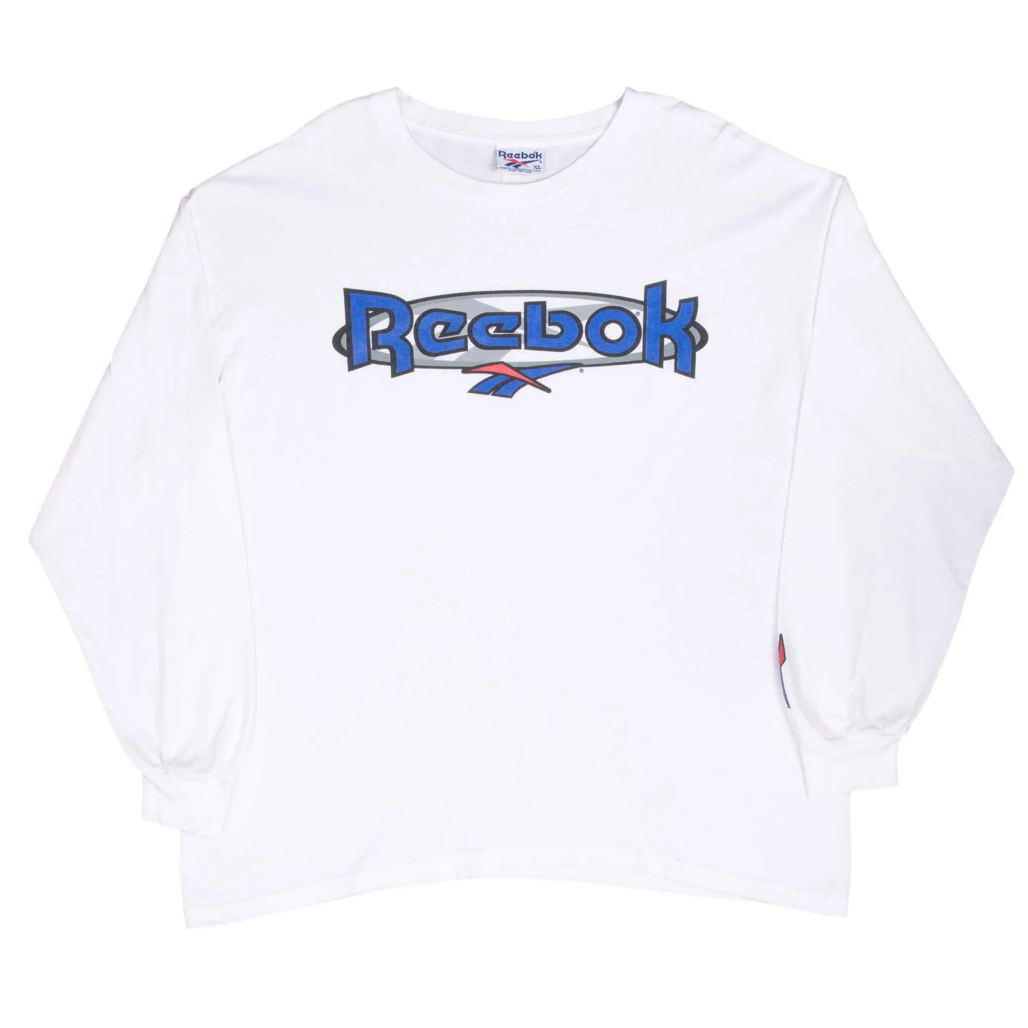 VINTAGE REEBOK SPELLOUT 1990S LONG SLEEVE TEE SHIRT XL MADE IN USA