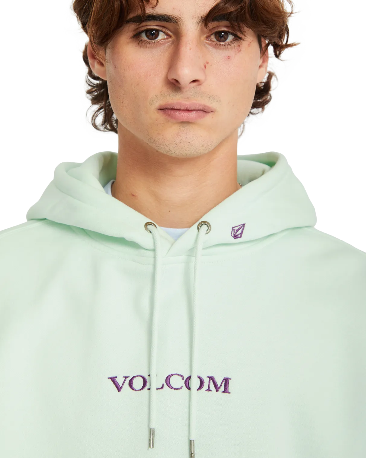 Volcom Stone Pullover Hoodie in Cloud Blue