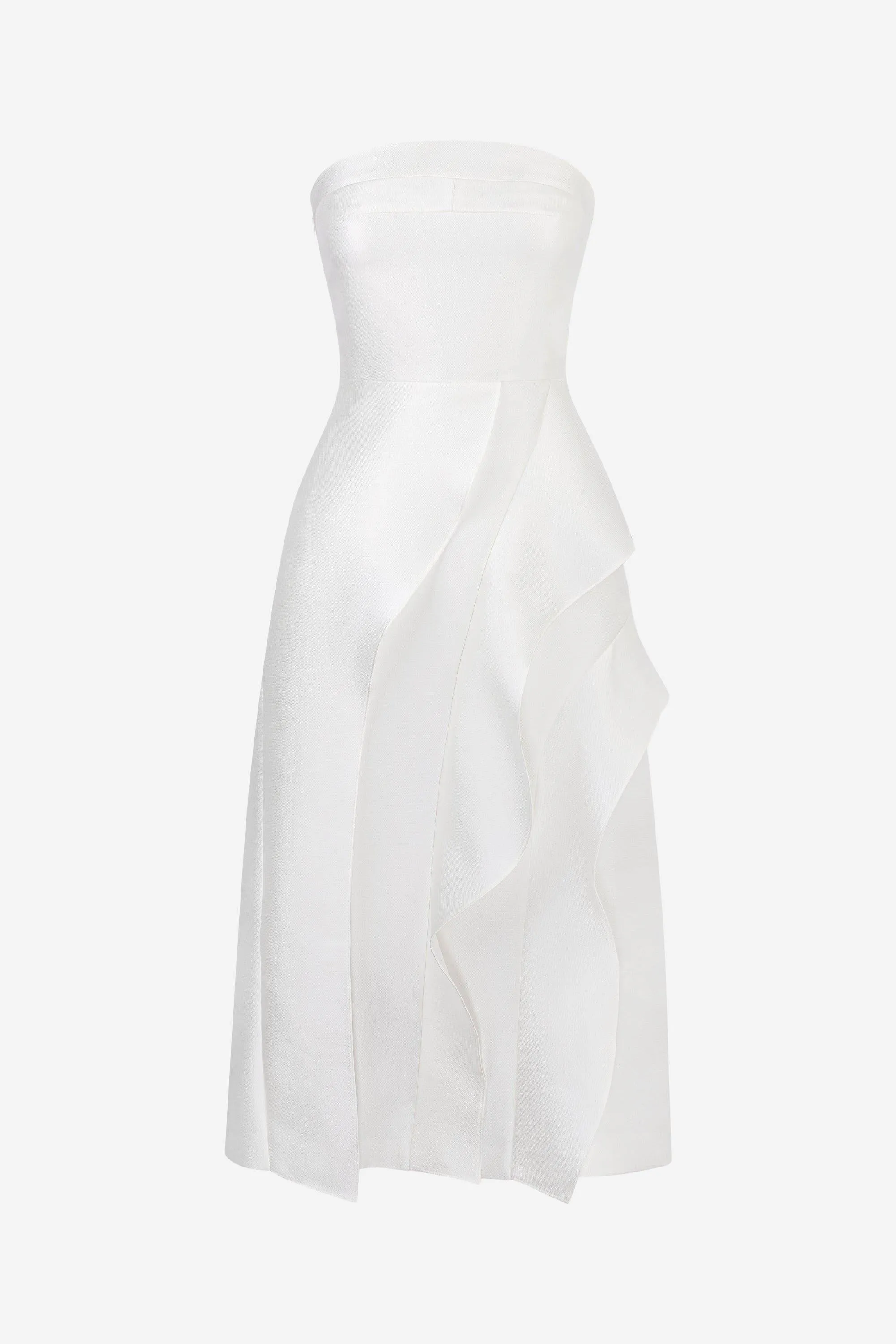 WHITE PALAIS MIDI DRESS-DEB