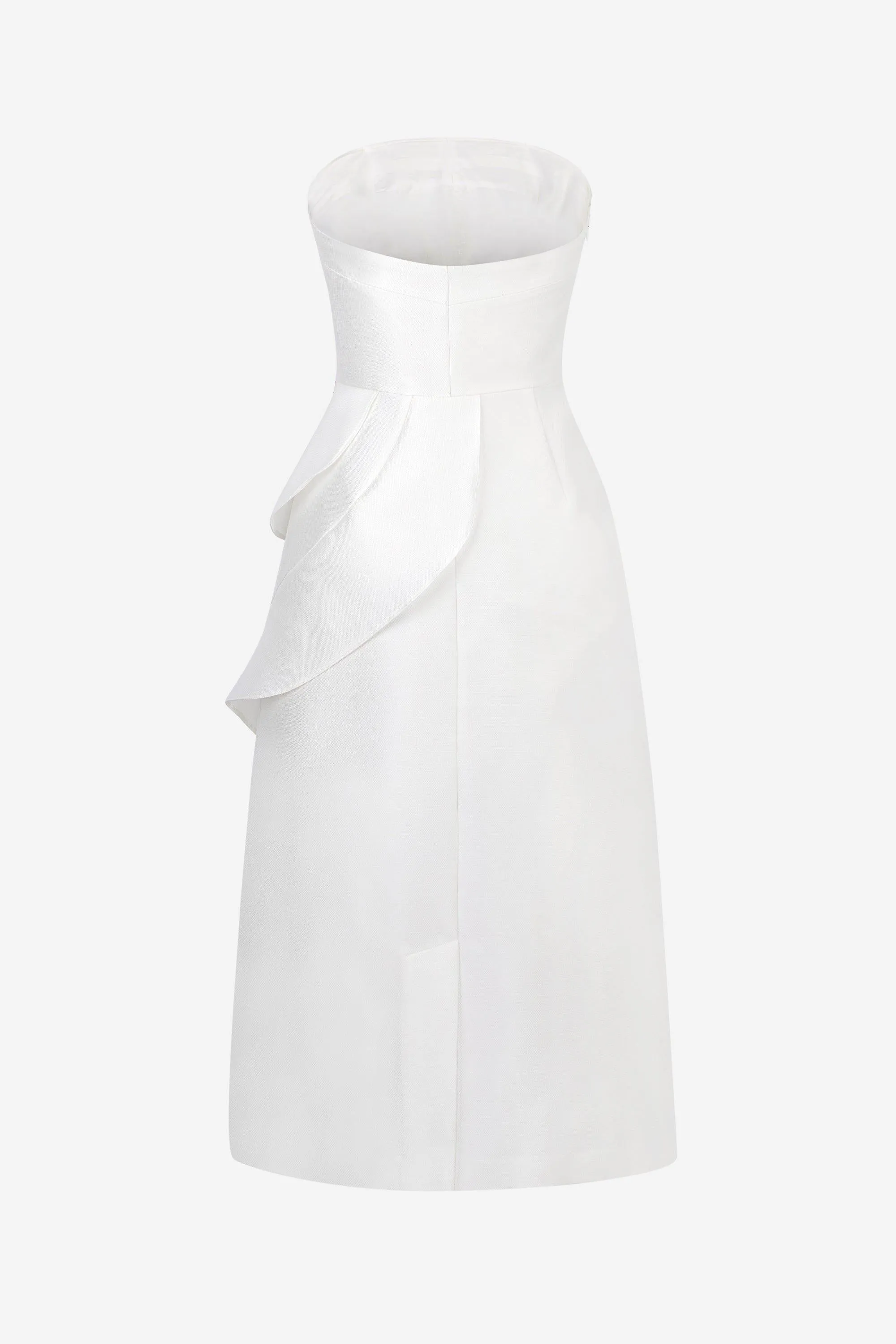 WHITE PALAIS MIDI DRESS-DEB