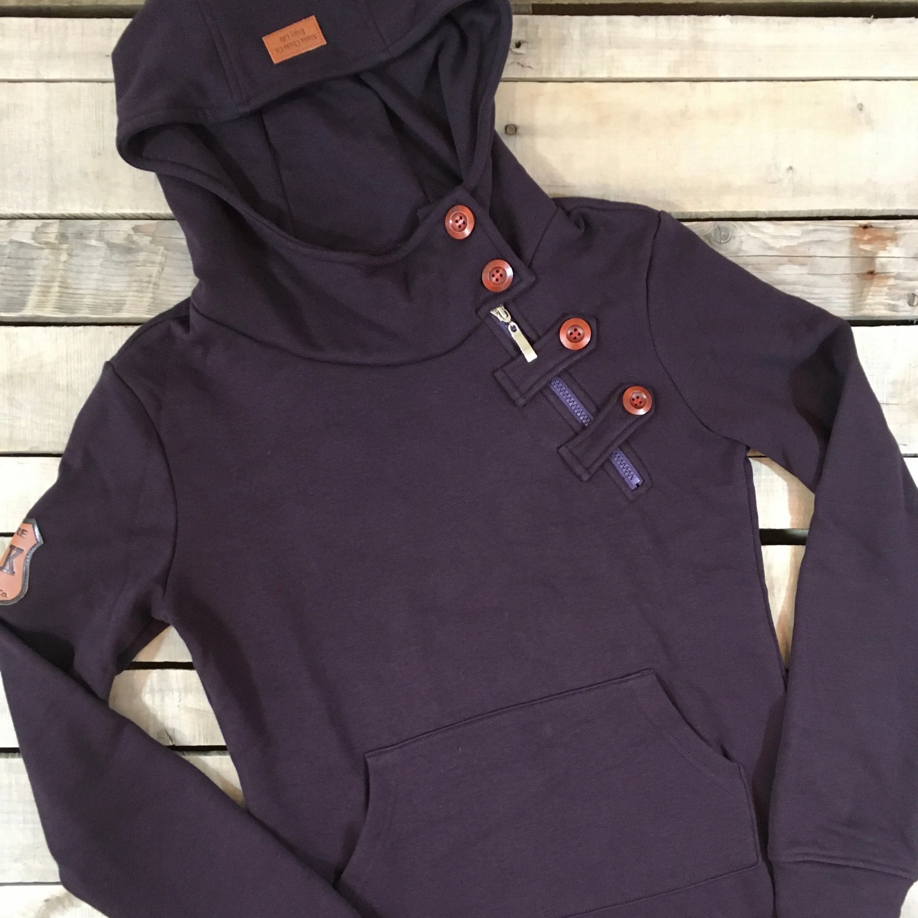 Wholesale: Long Side Zip Hoodie