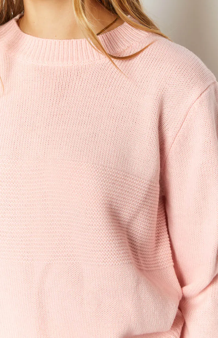 Winslee Pink Long Sleeve Knit Top