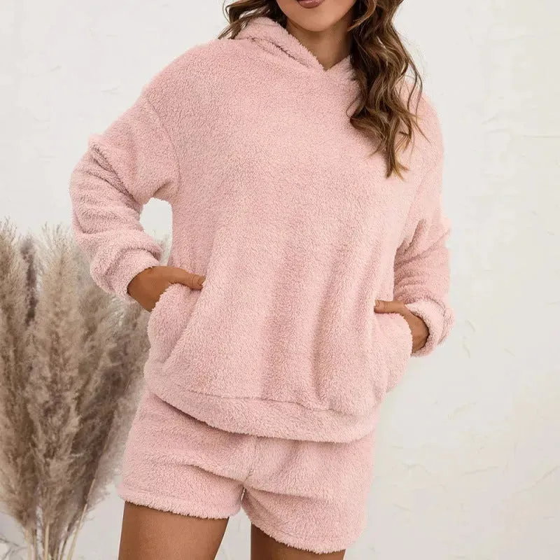 Women Hooded Sweater Suit Casual Home Wear