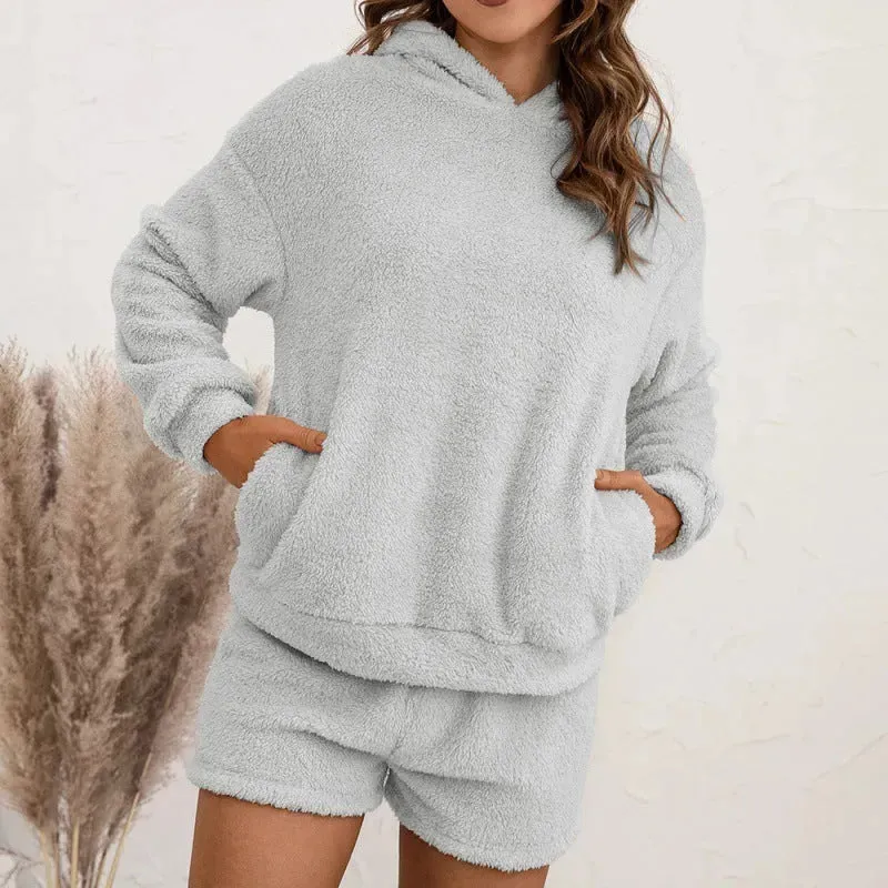 Women Hooded Sweater Suit Casual Home Wear