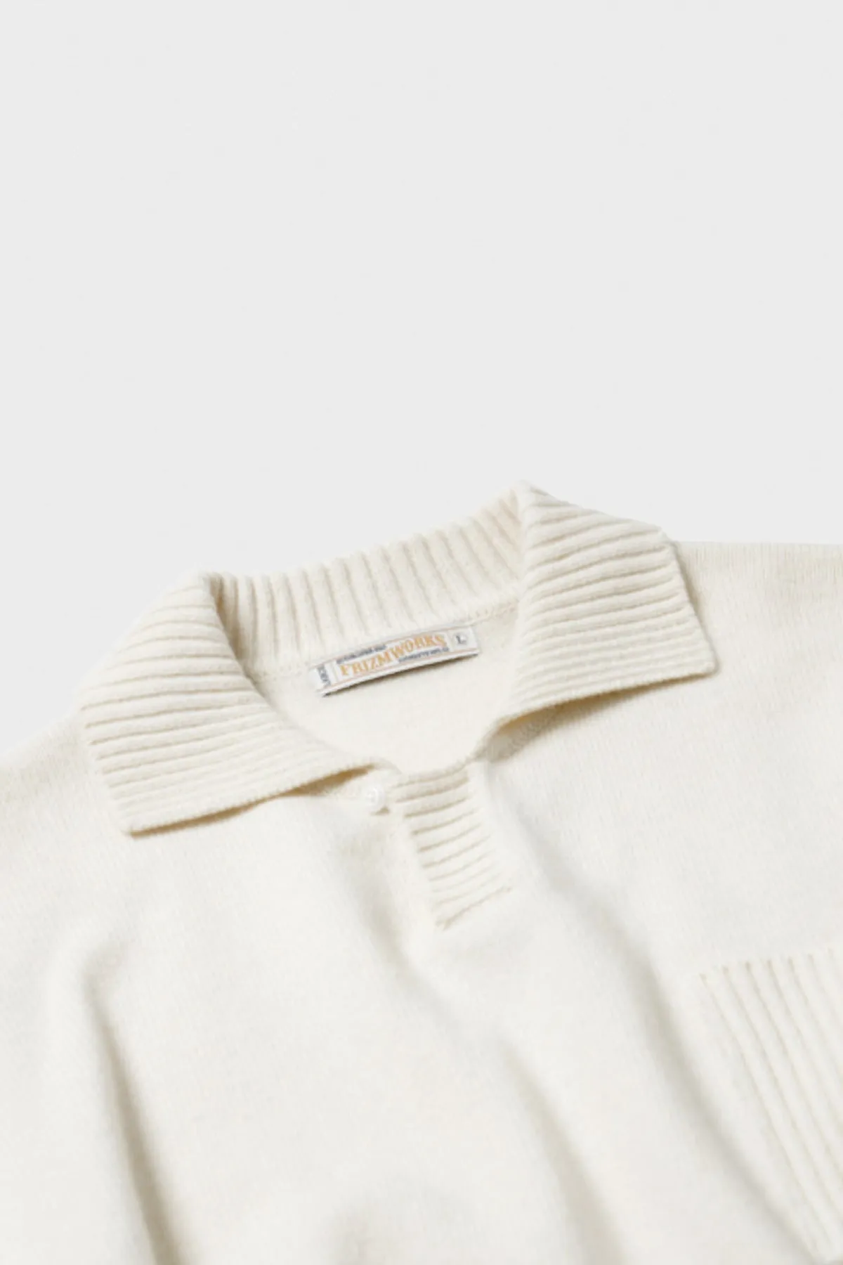 Wool Collar Knit Pullover - Ivory