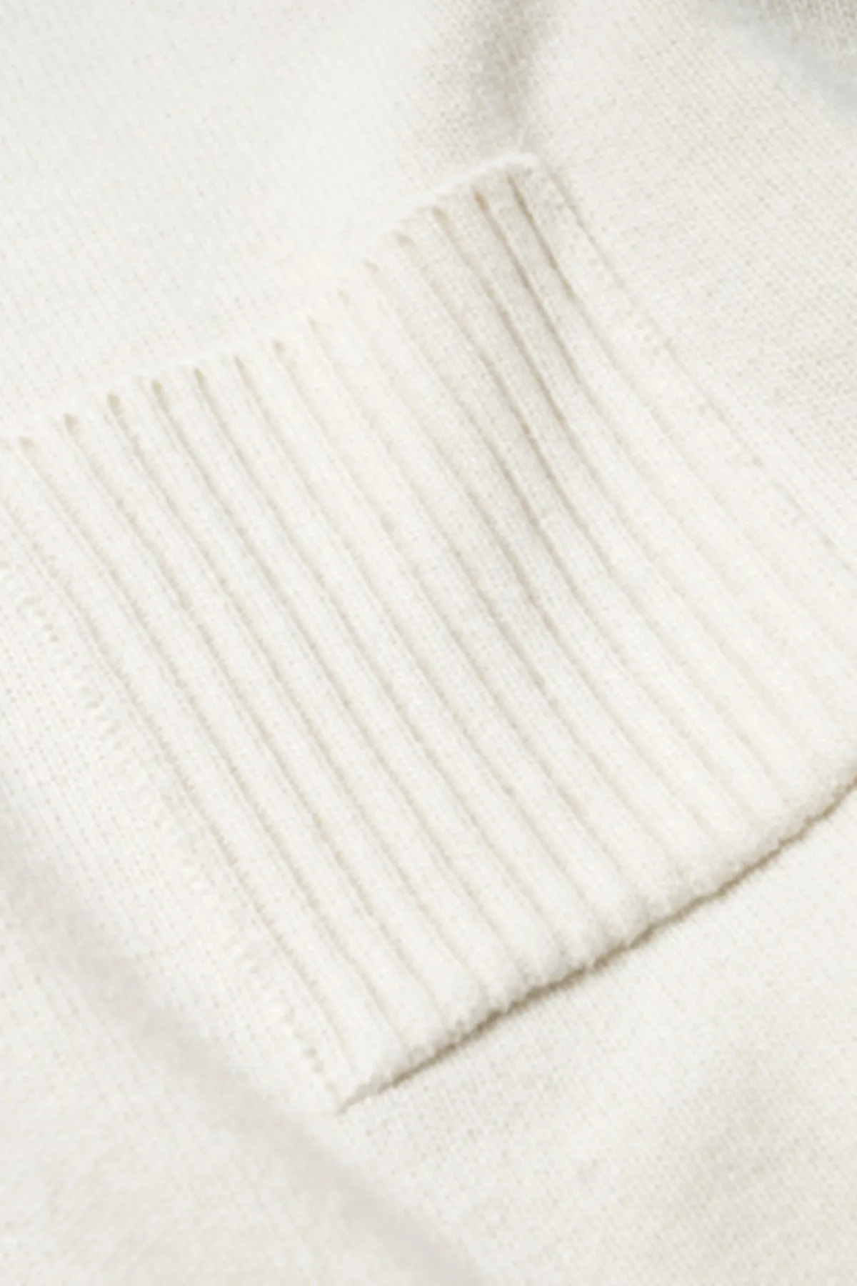 Wool Collar Knit Pullover - Ivory