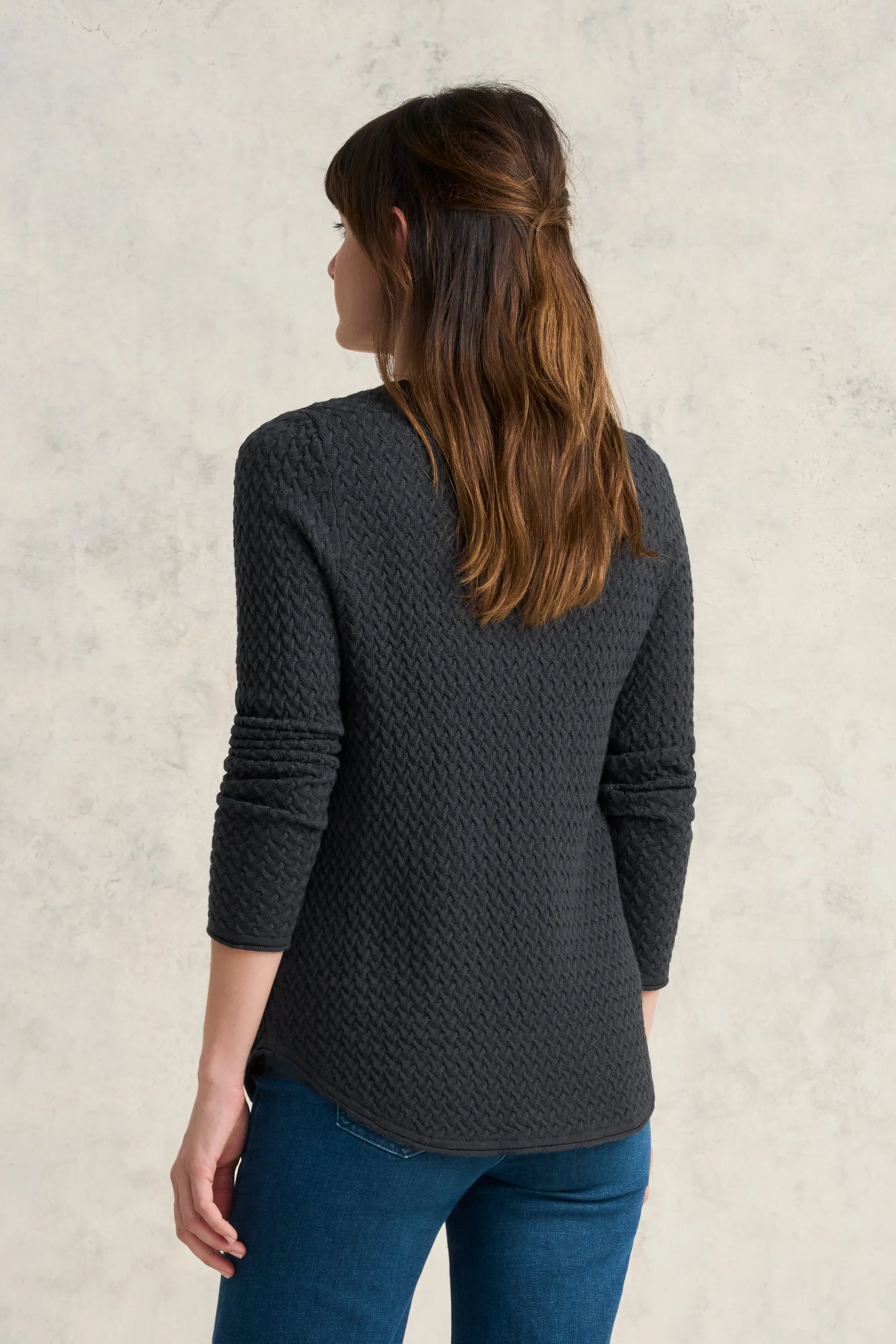 Wool Textured Jumper - Platinum