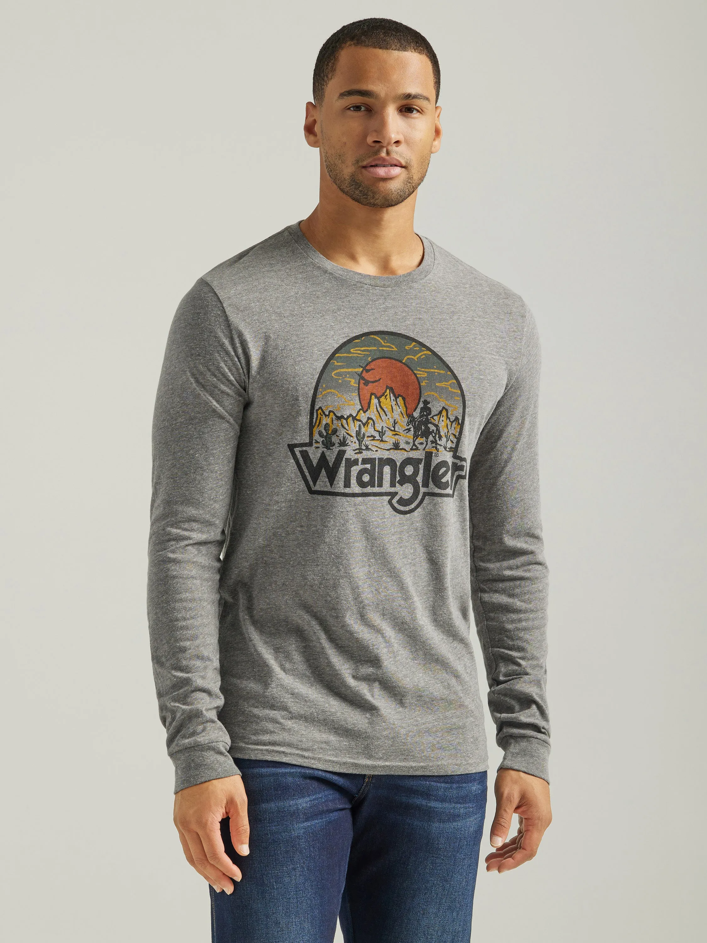 Wrangler Men's Long Sleeve Desert Sunrise Tee